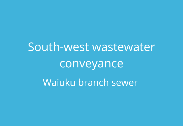South-west wastewater conveyance - waiuku branch sewer