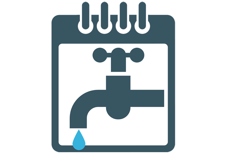 Icon of a calendar to indicate that smart meter bills will be based on actual water use